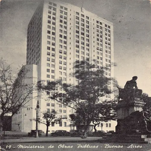 A665 Argentinien 1957 Buenos Aires Ministerio de Obras Publicas RPPC Postkarte