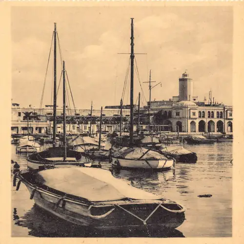A665 Algerien Algier L'Amiraute Boote Vintage Postkarte