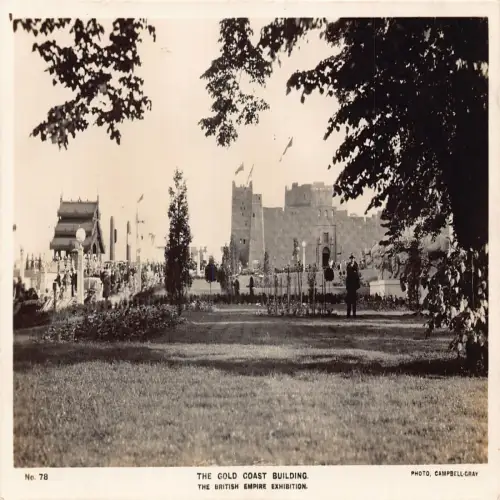 A666 Australien Gold Coast Building British Empire Ausstellung 1924 RPPC Postkarte