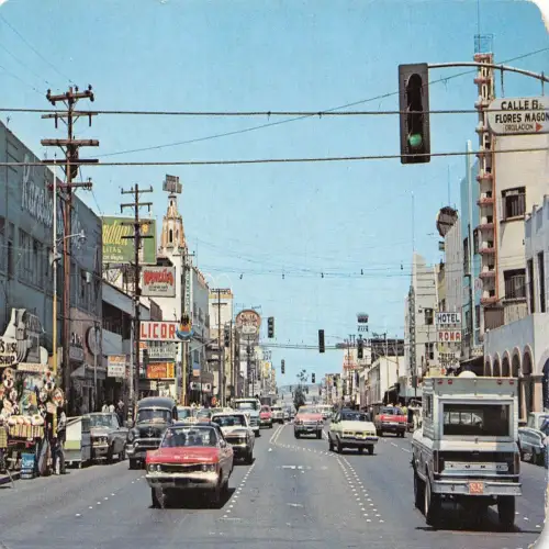 A666 Mexivo Tijuana Baja California Norte Revolucion Avenue Auto Hotel Postkarte