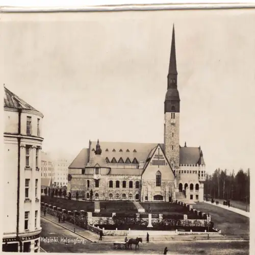 A666 Finnland Helsinki Helsingfors Nationalmuseum RPPC Postkarte