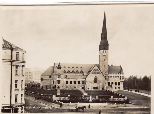 A666 Finnland Helsinki Helsingfors Nationalmuseum RPPC Postkarte