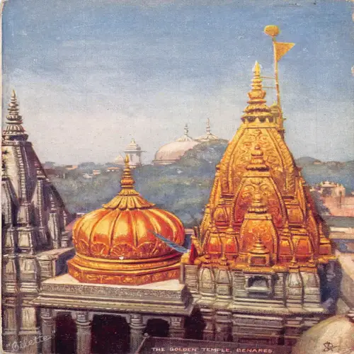 L475 Indien Benares Der Goldene Tempel 1910 Vintage Postkarte