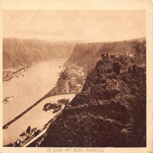 A692 Deutschland St Goar mit Burg Rheinfels Burg Vintage Postkarte