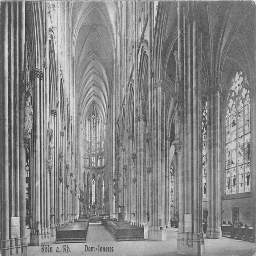 A692 Deutschland Köln a Rh Köln Dom Innenraum 1907 Vintage Postkarte