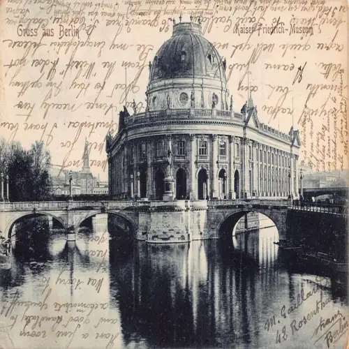 A692 Deutschland 1907 Gruss aus Berlin Kaiser Friedrich Museum Postkarte