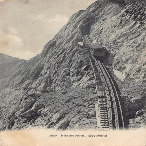 A693 Schweiz 1905 Pilatusbahn Standseilbahn Eselwand Vintage Postkarte