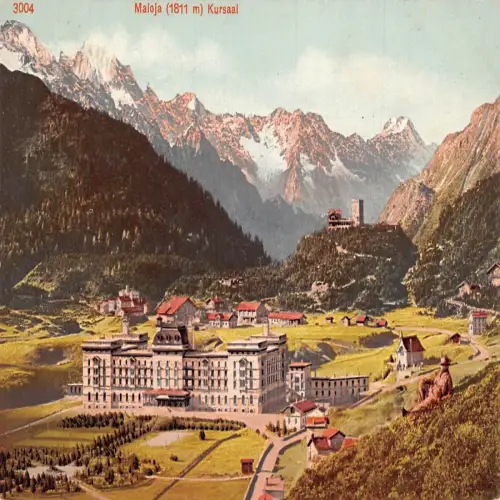 A693 Schweiz Maloja Kursaal Vintage Postkarte