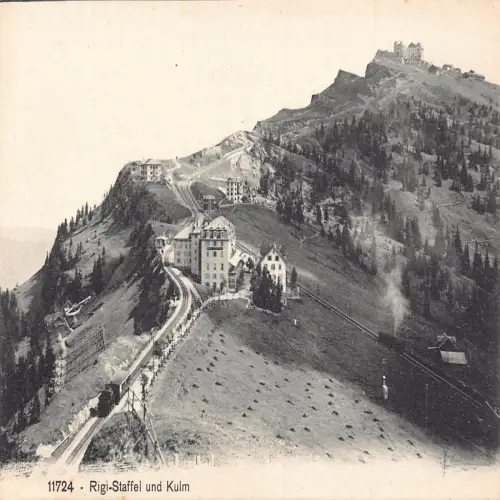 A693 Schweiz Rigi Staffel und Kulm Vintage Postkarte