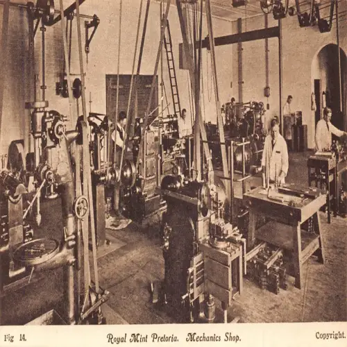 A694 Südafrika Royal Mint Pretoria Mechanics Shop Postkarte