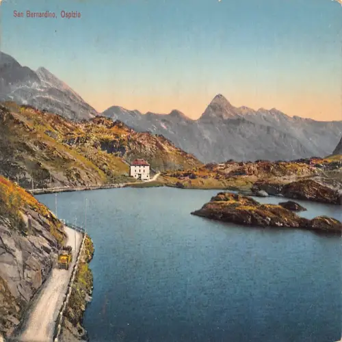 A695 Schweiz San Bernardino Ospizio Vintage Postkarte