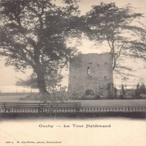 A695 Schweiz Ouchy La Tour Haldimand Turm Vintage Postkarte