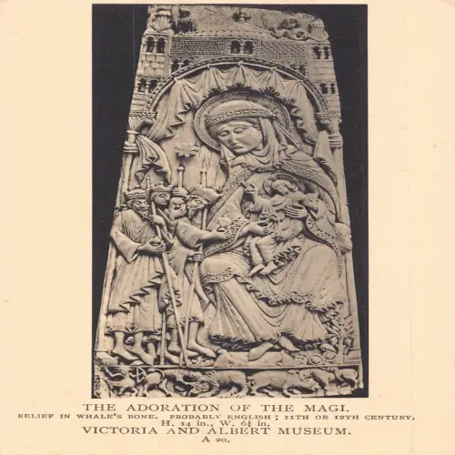 A696 Victoria and Albert Museum Kunstskulptur in Whale's Bone Magi Postkarte