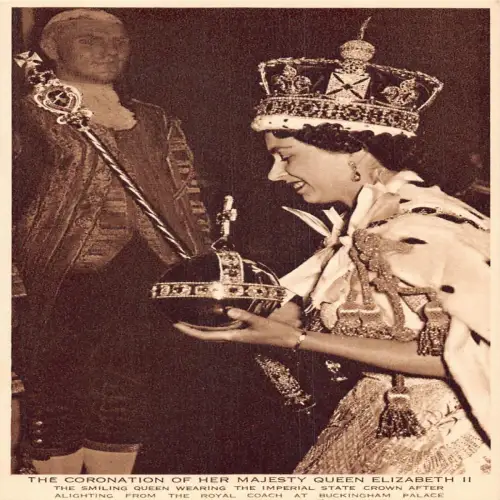 Postkarte A697 British Royalty Coronation of Her Majesty Queen Elizabeth II