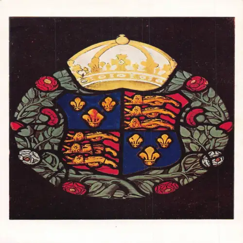 A697 Wappen der Tudors Royalty Buntglas Cowick Priorat Postkarte
