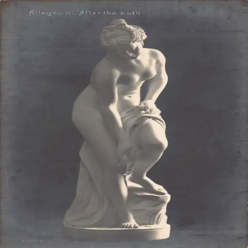 A699 Fine Art Skulptur Allegraim nach dem Bad Akt Frau Postkarte