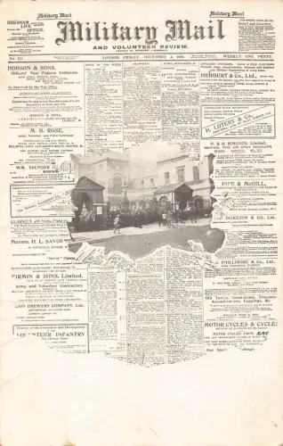 A705 Militärpost und Freiwillige Zeitung Werbung Lotterie & Co Postkarte