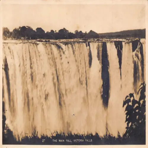 A708 Simbabwe Victoria Falls Main Waterfall RPPC Vintage Postkarte