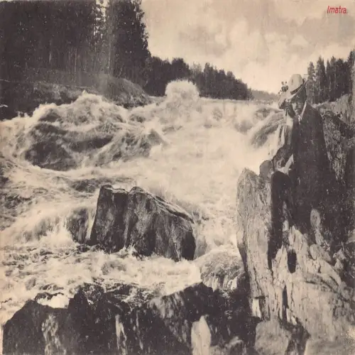 A709 Finnland Imatra Wasserfall Vintage Postkarte