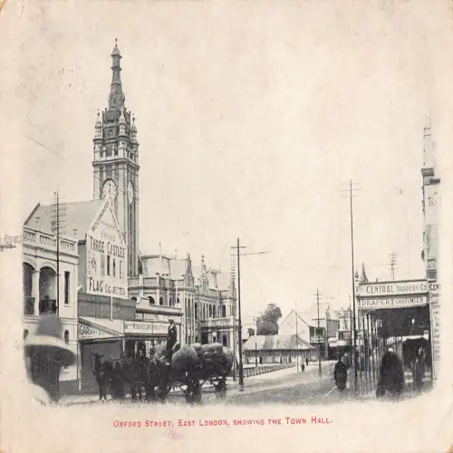 A709 Südafrika 1917 Oxford Street East London Central Drapery Postkarte
