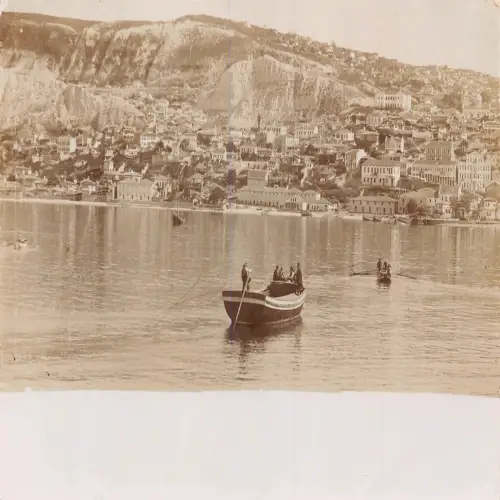 L476 Bulgarien Ruse Donau Fluss Boote RPPC Vintage Postkarte