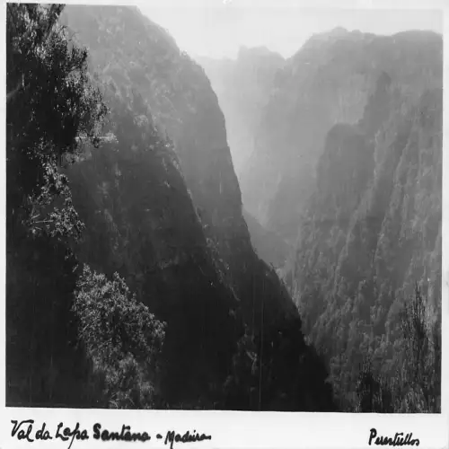 A712 Portugal 1937 Madeira Val da Lapa Santana Berge RPPC Vintage Postkarte
