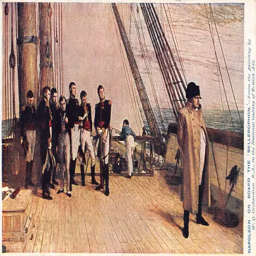 A713 Art Orchardson 1910 Napoleon an Bord des Schiffes Bellerophon Postkarte