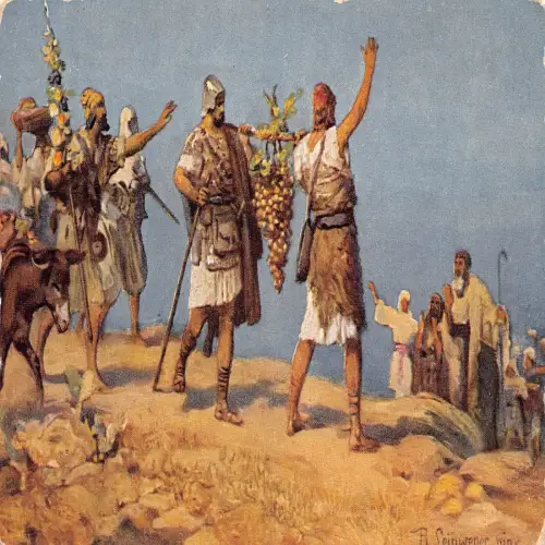A713 Religiöse Heilige Schrift Szene Zeit Josefs und Moses Bibel Postkarte