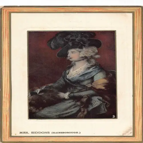 A715 Passepartout Kunst von Gainsborough Thomas Porträt von Frau Siddons Postkarte