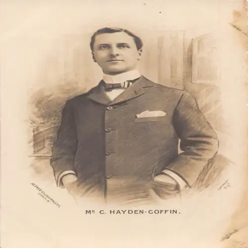 A716 Edwardianischer britischer Schauspieler Herr C Hayden Sarg Portrait Vintage Postkarte