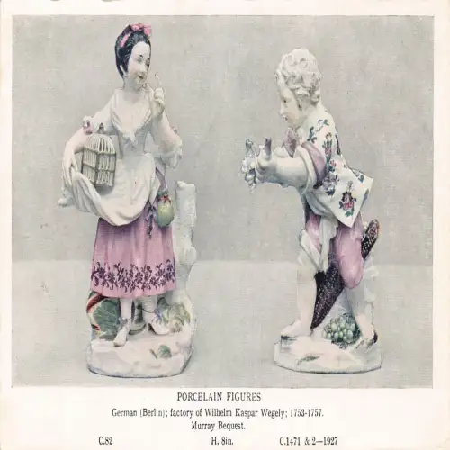 A720 Fine Art Porzellan Figuren Fabrik Kaspar Wegely Deutschland Postkarte