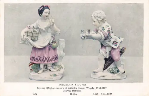A720 Fine Art Porzellan Figuren Fabrik Kaspar Wegely Deutschland Postkarte