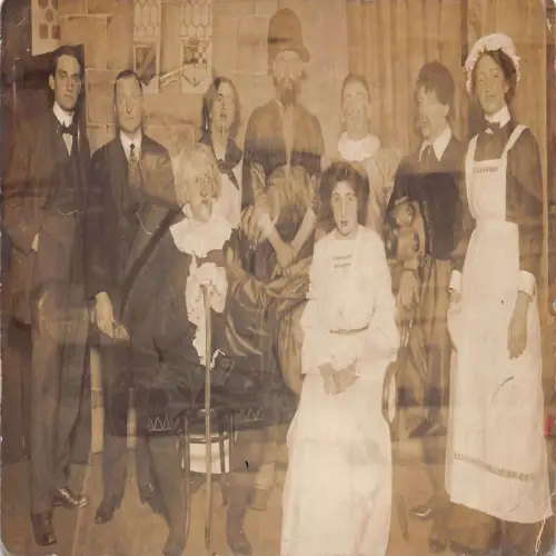 A722 Echt Foto 1913 Sozialgeschichtliche Gruppe Dramatische Gesellschaft Manchester Postkarte