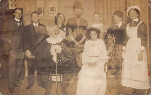 A722 Echt Foto 1913 Sozialgeschichtliche Gruppe Dramatische Gesellschaft Manchester Postkarte