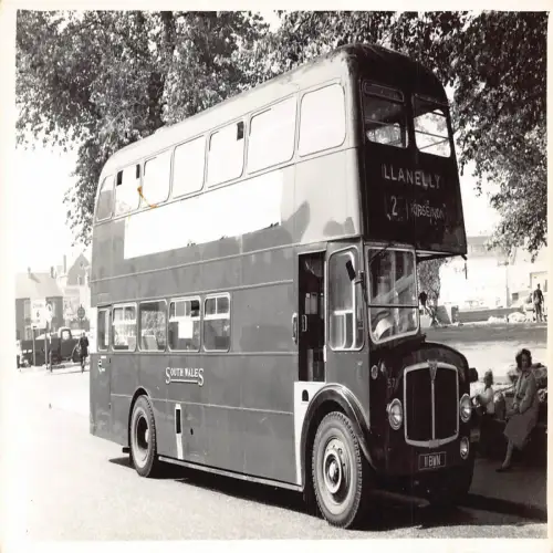 A722 Doppeldeckerbus Südwales in Llanelly RPPC Postkarte