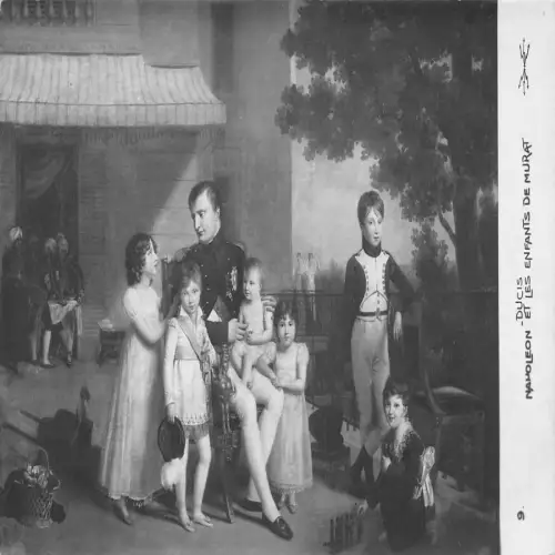 A722 Kunst Ducis Napoleon Bonaparte mit Murats Kindern Vintage Postkarte
