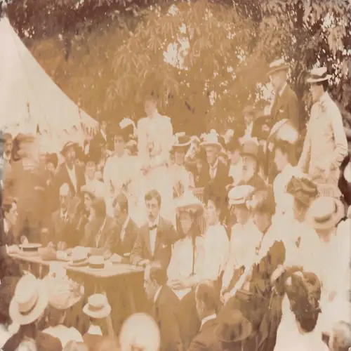 A724 Echt Foto Sozialgeschichte Treffen Party Zeremonie Vintage Postkarte