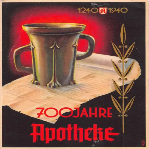 B134 Werbung 1943 700 Jahre Apotheke Apotheke Postkarte