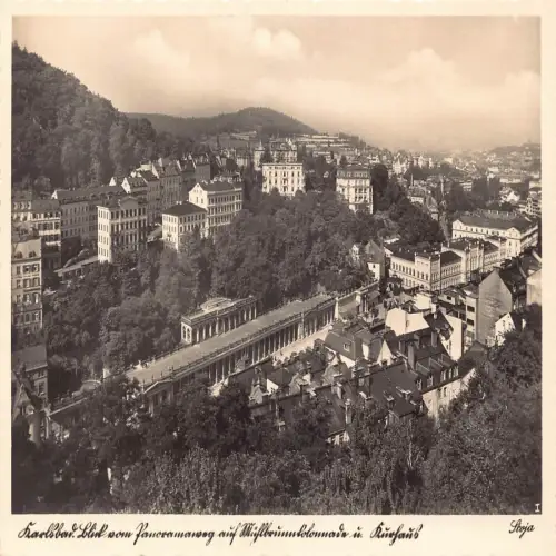 B134 Tschechien Karlsbad Karlsbad Gesamtansicht RPPC Postkarte