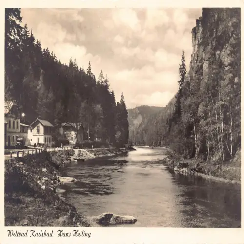 B134 Tschechien Weltbad Karlsbad Karlsbad Hans Heiling Svatos RockRPPC Postkarte