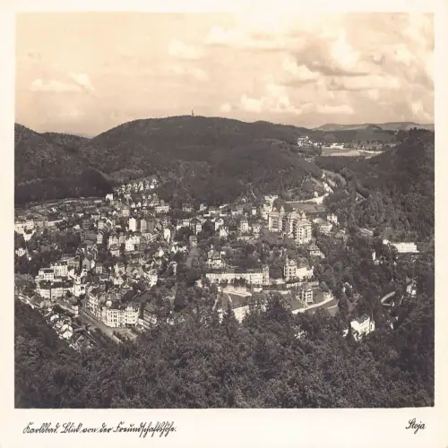 B134 Tschechien Karlsbad Karlsbad Gesamtansicht RPPC Postkarte