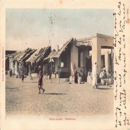 L478 Sudan Omdurman Native Market Vintage Postkarte