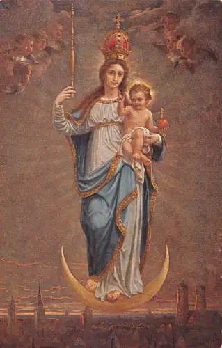 B135 Heiliger Schutzpatron von Bayern Religiöse Kunst Nach Pieter de Witte Postkarte