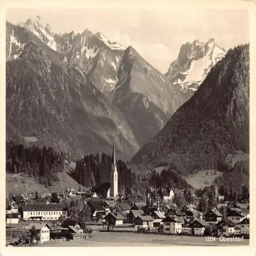 B136 Deutschland Hohenluftkurort Oberstdorf i Bayr Allgäu RPPC Vintage Postkarte