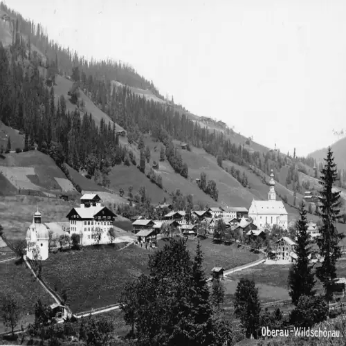 B136 Deutschland 1938 Oberau Wildschönau Gesamtansicht RPPC Postkarte