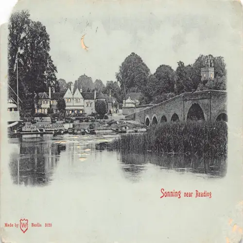 L478 England Reading 1904 Hold to Light Vintage Postkarte