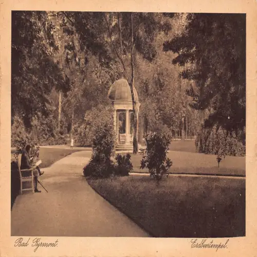 A727 Deutschland 1933 Bad Pyrmont Erdbeertempel Tempel Vintage Postkarte