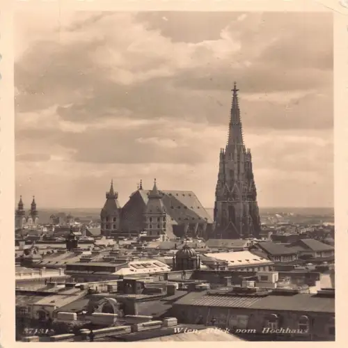A727 Österreich Wien Wien Blick vom Hochhaus 1940 Vintage Postkarte