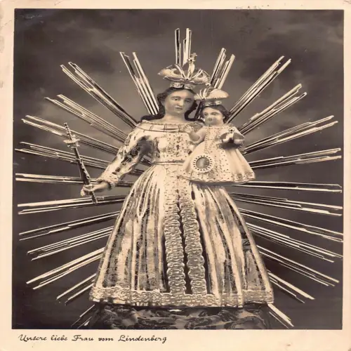 A727 Deutschland 1938 Statue Unsere Liebe Frau vom Lindenberg Postkarte