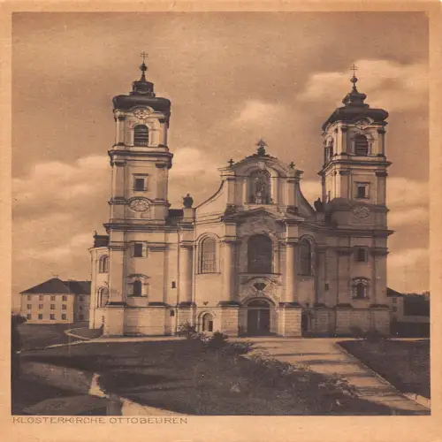 A727 Deutschland Klosterkirche Kirche Ottobeuren Vintage Postkarte